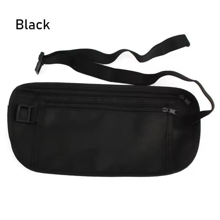 Cartera oculta para hombre y mujer, riñonera para pasaporte, bolsas de dinero para el pecho, bolsa de viaje útil, bolsa de tela para correr - 1