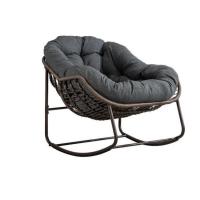 Silla de Rocking de Mascarete Moderna de Grajo Silla de Sillón Cómoda para Exteriores con Cojín Grueso Ideal para Balcón, Porche, Jardín, Patio - details 8