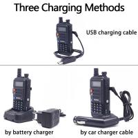 UV-5R Plus-walkie-talkie de 15W, dispositivo con cargador USB, transceptor de largo alcance de 16 KM, UHF, VHF, Radio Ham, UV 5R, Radio bidireccional para caza - details 9