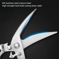 Tijeras de cocina multifunción, cuchillo de cocina de acero inoxidable, tijeras para huesos de pollo - details 4