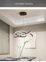 TOMAXIN-lámpara colgante LED para comedor, luz curva de 60CM, Simple, para sala de estar - details 4