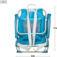sillas plegables multiposición para playa, jardín, terraza o camping, 5 posiciones, 49x58x80 cm, Altura asiento 27 cm, Topes antivuelco, Soporta 100 kg, Con asas de transporte (85469) - details 4
