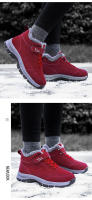 Botas de nieve zapatos de algodón engrosados ​​apilados de invierno para hombres y mujeres zapatos altos de tubo medio cálido - details 3