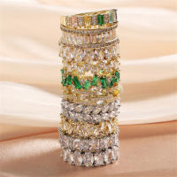 ZAKOL moda Murtilcolor Baguette anillos de circonia para mujeres Marquesa cristal hombres anillo boda fiesta joyería regalo - details 4