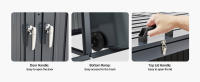 SucceBuy Almacenamiento de botes de basura, cobertizo para exteriores de 4 x 52,79 galones, gabinete impermeable con cerradura de acero galvanizado para uso en jardín, patio trasero - details 4