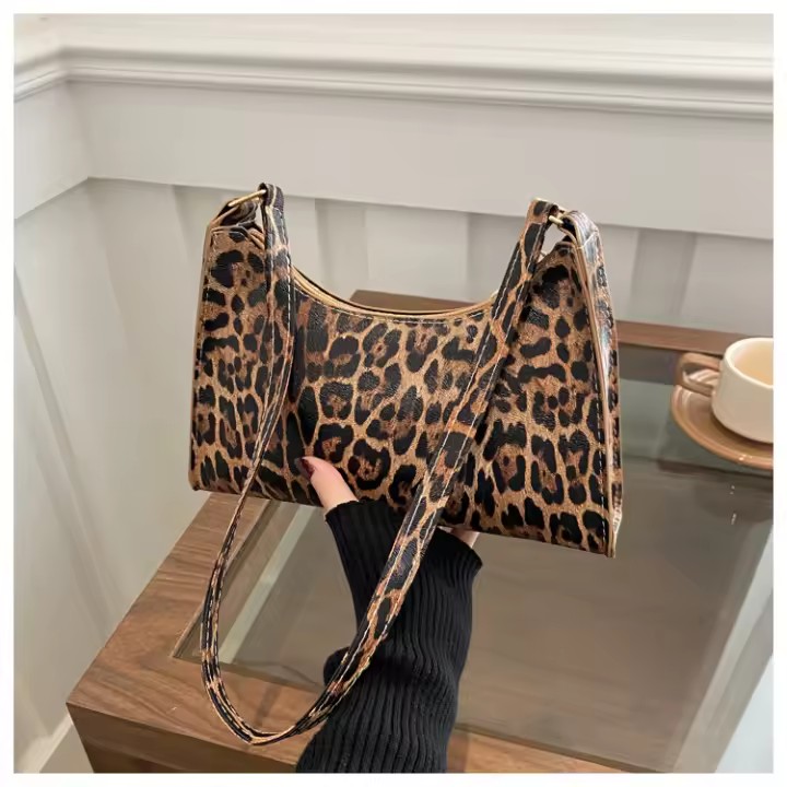 Nuevo Bolso de Hombro de Moda Versátil de Primavera 2025 Estampado de Leopardo - 1