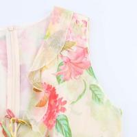 BUNO-novedad de verano, ropa de mujer, moda francesa, temperamento, dulce diseño de apertura, vestido estampado con cuello en V de flores - details 4