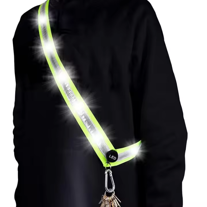 Correa LED Parpadeante de Alta Visibilidad Gear de Seguridad Nocturna para Correr, Pedalear, Senderismo, Jogging Material de Nylon y Poliamida Para Hombres y Mujeres - 1