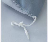 Juego de Ropa de Cama Negra para Niños y Niñas Algodón Lavado Funda de Edredón Sencillo Moda Sábana y Funda de Almohada para Habitación - details 12
