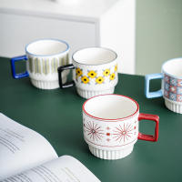Taza de Cerámica Nórdica Estilo Ins Taza de Desayuno Creativa para Café y Agua Doméstica - details 3