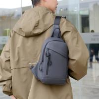 Bolso informal con tirantes laterales para hombre, bolso de pecho de Color sólido, bolso de hombro masculino, bolso deportivo, bolso cruzado para teléfono Oxford, deporte - details 6