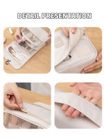 Bolsa De Almacenamiento Para Maquillaje Multifuncional De Viaje Capaz De Colgarse Gran Capacidad De Almacenamiento Seco Y Húmedo Separado Bolsa De Lavado Portátil De Oxford 28*23cm - details 4