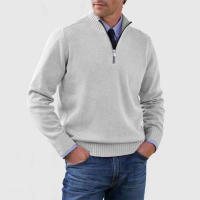 Suéteres de punto de gran tamaño para hombre, suéteres de lana con cremallera, suéteres cálidos de fondo, Otoño e Invierno - details 6