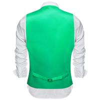 Chaleco de satén de seda sólida para hombre, chaqueta Formal sin mangas, color rojo liso, Tops informales para bodas y negocios, de diseñador, - details 35