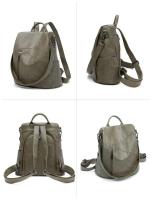 Mochila de gran capacidad, bolso de piel auténtica para mujer, mochila, bolso de mano para mujer, bolso de viaje de piel sintética - details 0