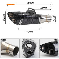 Universal Motorcycle Exhaust Muffler Pipe Escape Exhaust Tail Pipe Vent Pipe Exhaust Canister End Pipe Stainless - details 7