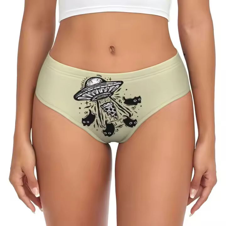 Los gatos personalizados gobiernan el mundo bragas breves ropa interior transpirable para mujer - 1