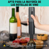 HAUSHOF Juego de Sacacorchos 4 en 1, Abridor de Vino con Soporte, Sacacorchos Eléctrico con Tapón de Vino al Vacío, Cortador de Papel de Aluminio, Vertedor de Vino - details 6