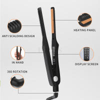 2 In 1 Hair Straightener & Curler Small Flat Iron Ceramic Hair Crimper Corrugation Short Hair Straightening Curling Styling Tool - details 9