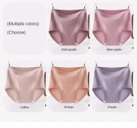 Bragas de cintura alta para mujer, ropa interior de algodón sin costuras, Sexy, Triangular, 3 piezas - details 3