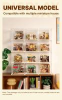 Robotime Rolife DIY casa en miniatura caja de habitación hecha a mano cabaña cubierta antipolvo modelo decoración del hogar fácil de montar - details 1