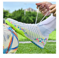 Botas de fútbol para hombre, botines de fútbol TF/FG, zapatos de entrenamiento resistentes al desgaste para niños, zapatillas antideslizantes para exteriores, talla 34-45 - details 26