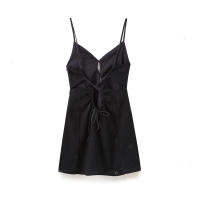 OUWU- Vestido Nuevo De Verano A La Moda Ajustado Con Cuello En V Y Tirantes De Color Sólido Con Temperamento Para Mujer - details 7