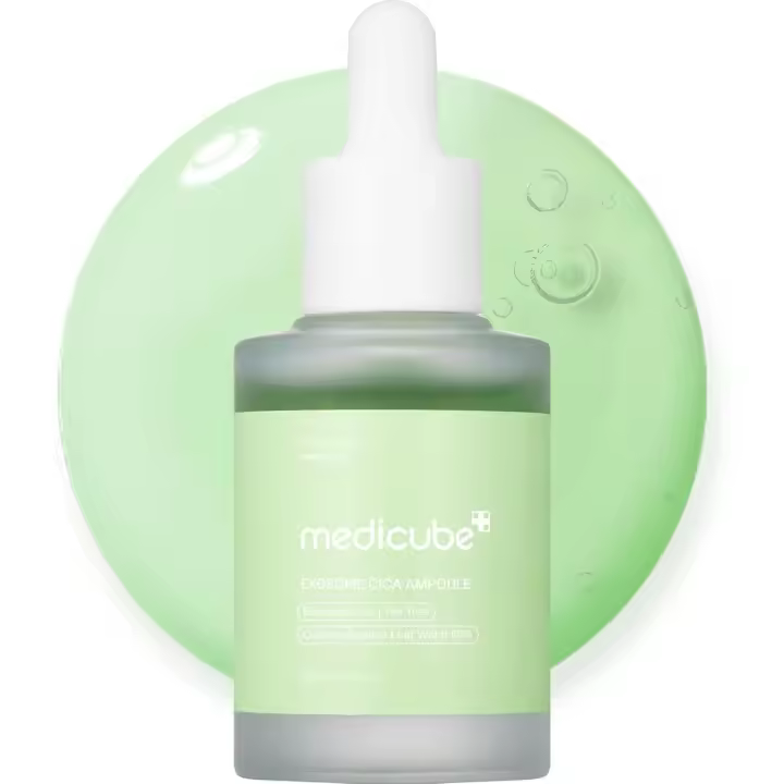 Medicube Exosome Cica Tea Tree Ampolla para pieles sensibles con Centella Asiatica ayuda a reducir el enrojecimiento y los brotes. - 1