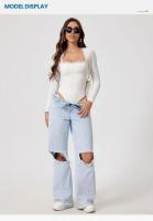 Body de yoga de manga larga para mujer, ropa deportiva transpirable para ballet, danza y gimnasio, mono con parte inferior de color sólido - details 4