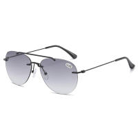 Gafas de Lectura de Sol Bifocales sin Lima de Doble Puente Lentes Grises Visión Cercana y Lejos - details 7