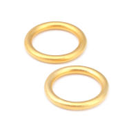 Anillo de Cierre Redondo de Brasso Dorado Mate Joyería de Alta Calidad - details 58