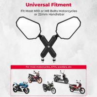 Espejos retrovisores para motocicleta M8 M10, espejo de manillar universal Emark, espejos retrovisores plegables 360 para motocicleta °   Ajuste para KTM Duke 390 duke790 890adv 1290 ADV Adventrue - details 1