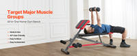 SucceBuy Banco de pesas multifuncional, silla romana ajustable de 660 libras, hiperextensión, equipo de entrenamiento de cuerpo completo - details 0