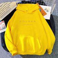 Sudadera con Capucha Dorada JungKook Estilo Estético para Mujer Impresión de Letra de Álbum - details 10