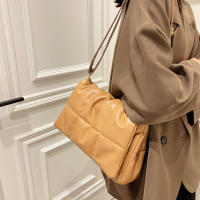 Bolso de hombro acolchado a cuadros, bolso de diseñador para mujer, bolsos de compras cruzados con solapa de cuero PU, invierno - details 19