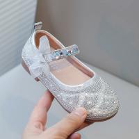 Zapatos de cuero para niñas, zapatos de vestir para niños, fiesta de boda, diamantes de imitación con pajarita de encaje, zapatos planos de princesa, Mary Janes dulce - details 15