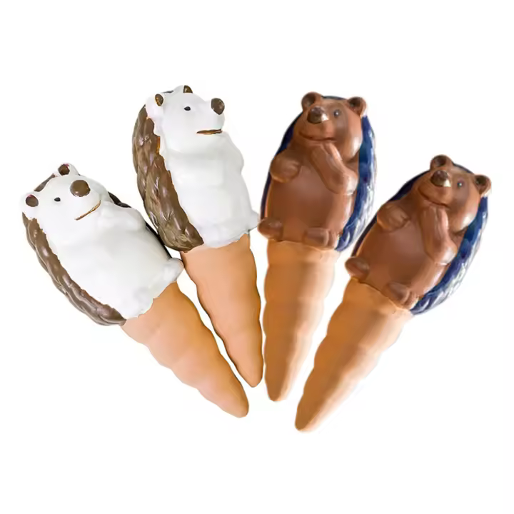 Pinchos de autorriego con forma de erizo, globos de riego de plantas para interior y exterior, terracota, 4 paquetes - 1