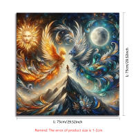 Mantel con diseño de Luna y tarjeta de tela para Altar Lce And Fire Phoenix, cubierta para lectura de Tarot, brujería - details 5