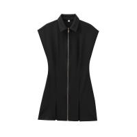 Minis de cintura corta sin mangas para mujer para otoño-invierno - details 1