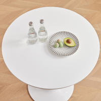 Mesa redonda blanca para cocina, comedor, sala de estar, muebles de estilo nórdico moderno, mesa pequeña para balcón, 70CM - details 8