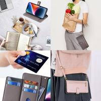 Funda magnética de cuero PU, funda tipo billetera con tapa Realme C21, cuerda colgante multifuncional - details 1