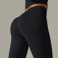 Leggings push-up sin costuras para mujer, pantalones elásticos de cintura alta para entrenamiento, correr, yoga, gimnasio - details 5