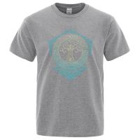 Yggdrasil Camiseta con Diseño de Árbol del Mundo para Hombre, Camisa con Patrón Estampado, Mitología Nórdica, Odin Aesir, Prenda de Marca de Moda, Verano, 2022 - details 9