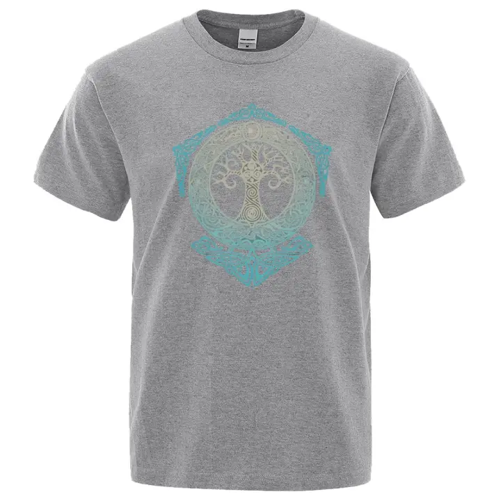 Camiseta Yggdrasil con Diseño de Árbol del Mundo Camiseta de Hombre con Estampado de Mitología Nórdica Moda de Verano 2022 - 1