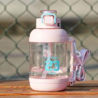 Taza de agua deportiva a escala de gran capacidad, botella de agua para Fitness con escala transparente, a prueba de fugas, 1500/1750ml - details 8