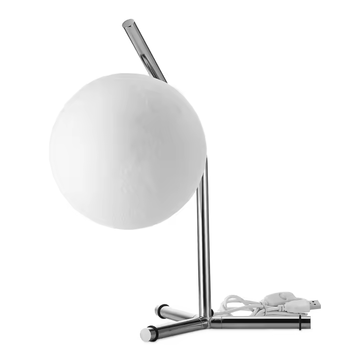Lámpara de noche de luna con impresión 3D, luz de escritorio para dormitorio, estudio, decoración del hogar, iluminación - 1