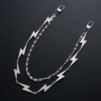 Llavero Vintage de Metal para mujer y hombre, llavero de estilo Hip Hop, Punk, Jeans, pantalones de cintura, cadena de relámpago, accesorios de joyería - details 4