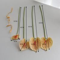 4 Uds. De artesanías de plantas, ramo de anturio de tacto Real, ramo Artificial Flexible hecho a mano para Navidad - details 1