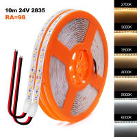 Tira de luces LED de espectro completo, cinta Flexible de diodo de 10M y 24V, SMD2835, 120Leds/m, 2700K, 3500K, 6000K, no impermeable, RA98 - details 0