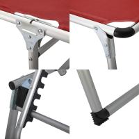Tumbona plegable de aluminio sin sombrilla, Azul - details 19